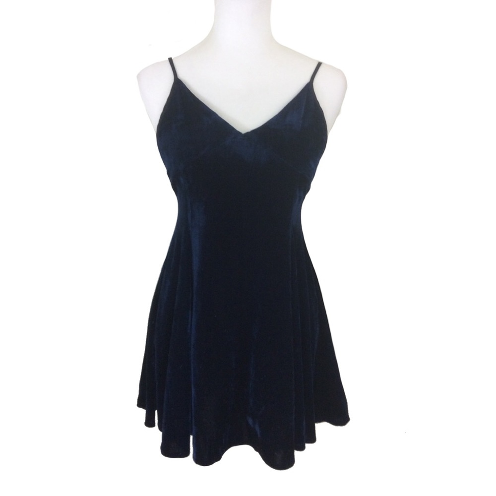 Blue Velvet Skater Dress NWOT